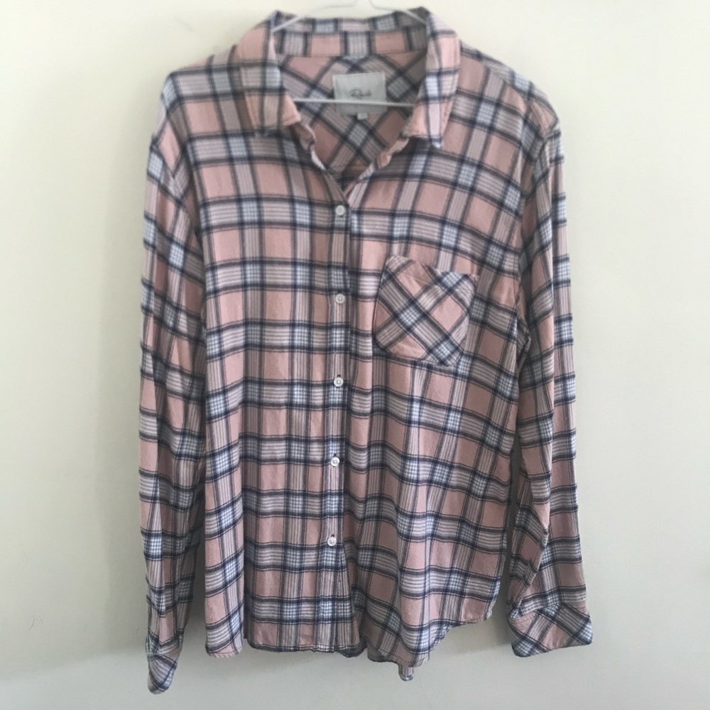 Rails Plaid Flannel Button Up (Size Large)